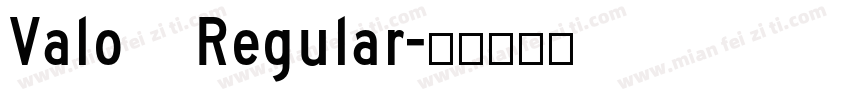 Valo Regular字体转换